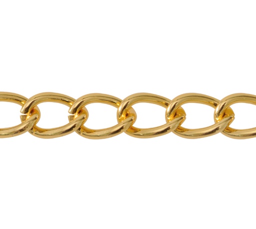 [10786] Cadena aluminio K1714 9.3x6.4x1.4mm K-29 rollo x 5