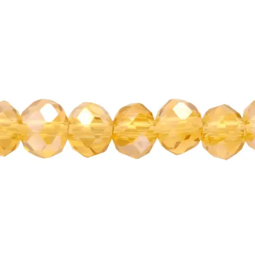 [22187] Murano rondela facetada 4mm smoked topaz 17AB x 110unds