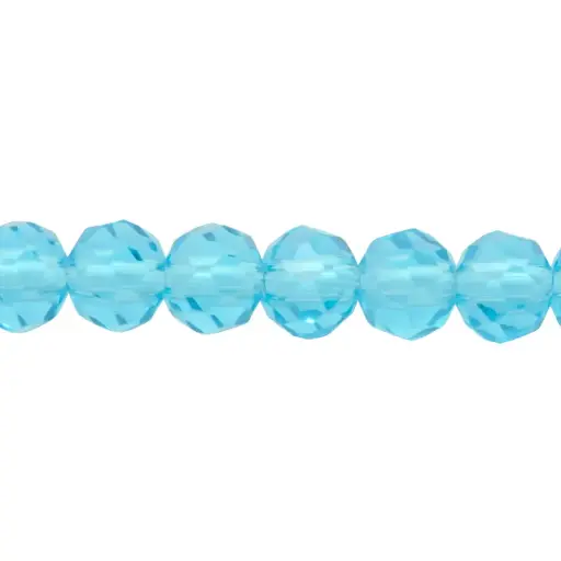 [04378] Murano rondela facetada 4mm aquamarine 09 x 110unds