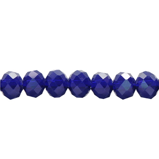 [04153] Murano rondela facetada 6mm azul solido 62 x 81 und