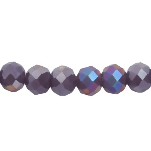 [26621] Murano rondela facetada 6mm morado mate 98AB x 82unds