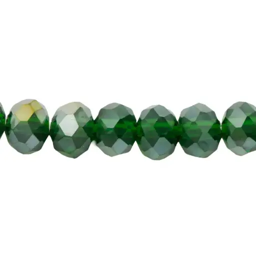 [11746] Murano rondela facetada 6mm verde pino 12AB x 82und