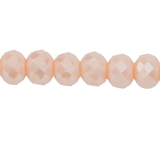 [12871] Murano rondela facetada 8mm beige 71 x 62und