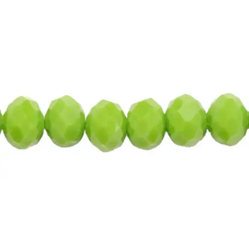 [26836] Murano rondela facetada 8mm olivine mate 102 x 62unds