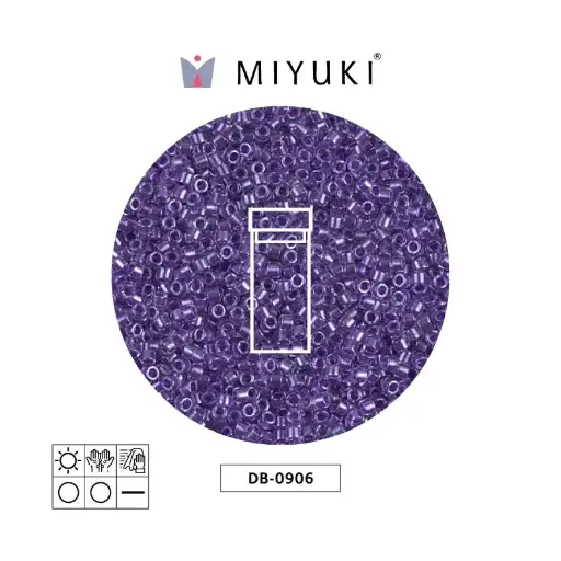 [05085] Miyuki delica 11/0 DB0906 sparkling morado forrado cristal x 3g