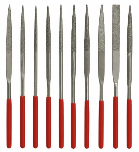 [17730] Diamond Needle File Set of 6. With PVC Grips 6 Y Cut 2 FIL-079