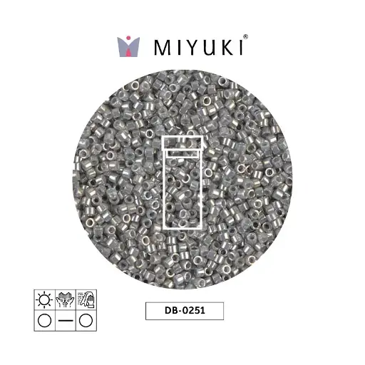 [11516] Miyuki delica 11/0 DB0251 metal grey luster x 3g