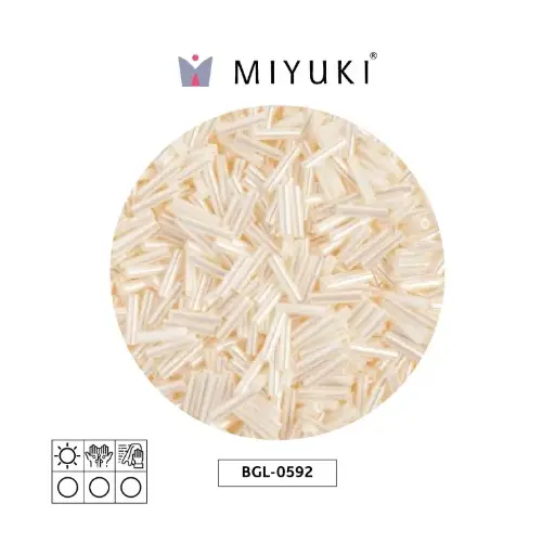 Miyuki bugle 6mm BGL0592 antique marfil perla Ceylon perlado x 250g