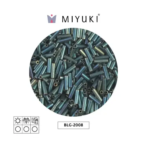 [18045] Miyuki bugle 6mm BGL2008 mate metalizado patina AB x 250G