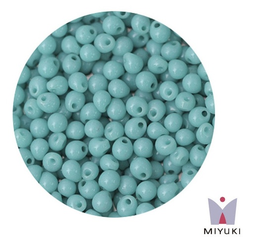 Miyuki drop beads 2.8mm DP0012l opaco caribe azul verdoso x 500g