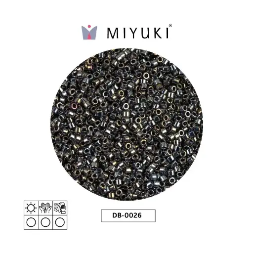 Miyuki delica 11/0 DB0026 metalizado steel AB x 50g