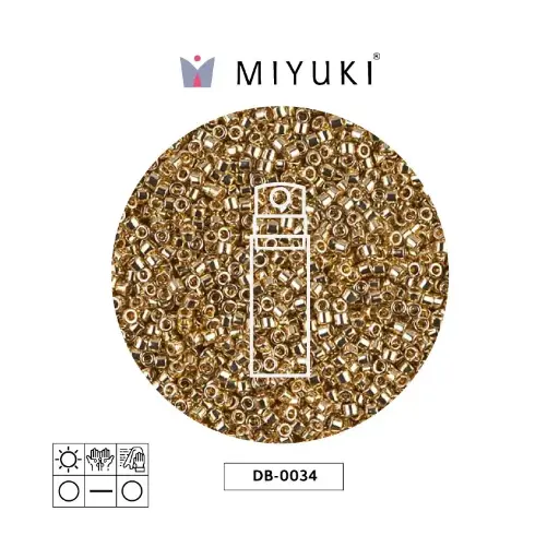 [22988] Miyuki delica 11/0 DB0034 claro dorado 24k plated x 10g