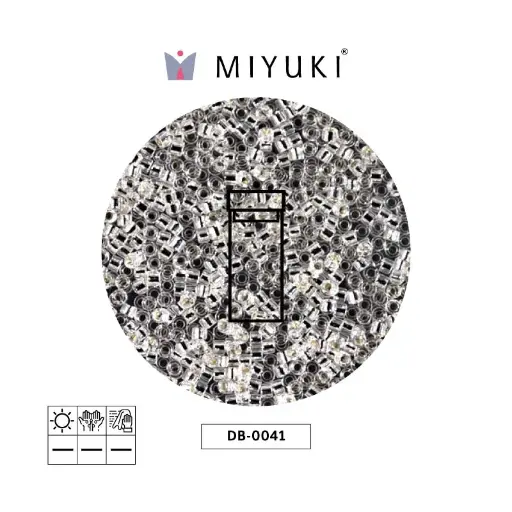 [15348] Miyuki delica 11/0 DB0041 silver lined crystal x 3g