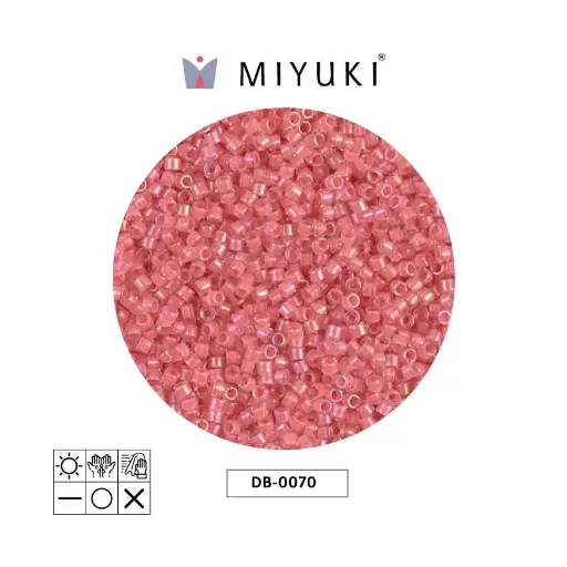 [29353] Miyuki delica 11/0 DB0070 coral forrado rystal lusterr x 50g