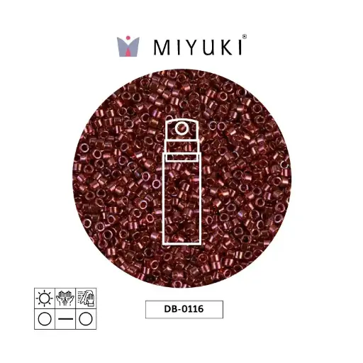 [28081] Miyuki delica 11/0 DB0116 rojo dorado lusterr x 10g