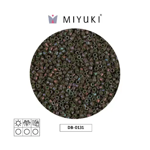 [27822] Miyuki delica 11/0 DB0131 opaco verde lusterr x 50g