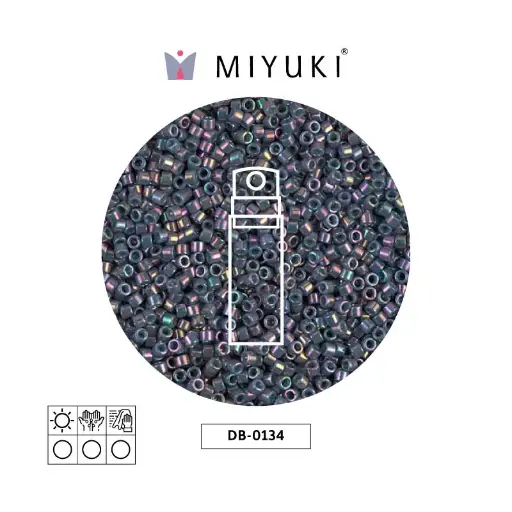 [07266] Miyuki delica 11/0 DB0134 opaco morado gris arcoíris lusterr x 10g