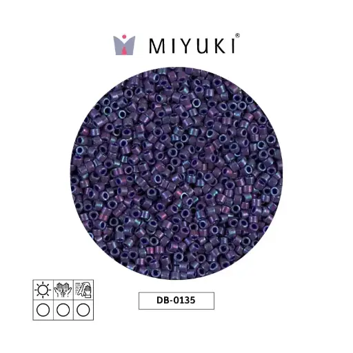 [26828] Miyuki delica 11/0 DB0135 opaco eggplant lusterr x 50g