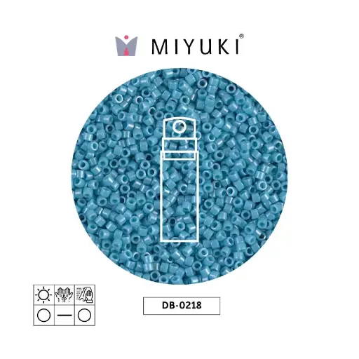 [07164] Miyuki delica 11/0 DB0218 opaco medium azul turquesa azul lusterr x 10g