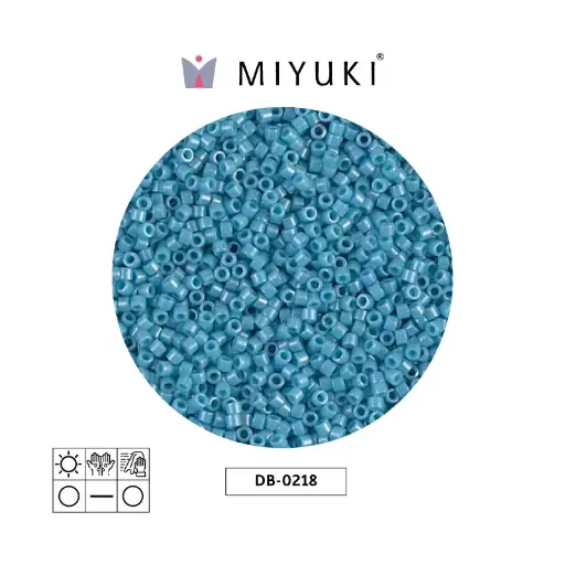 [29382] Miyuki delica 11/0 DB0218 opaco medium azul turquesa azul lusterr x 50g