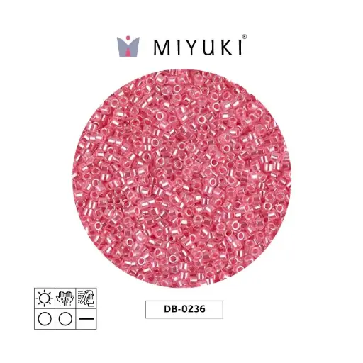 [27835] Miyuki delica 11/0 DB0236 forrado rosa brillo x 50g