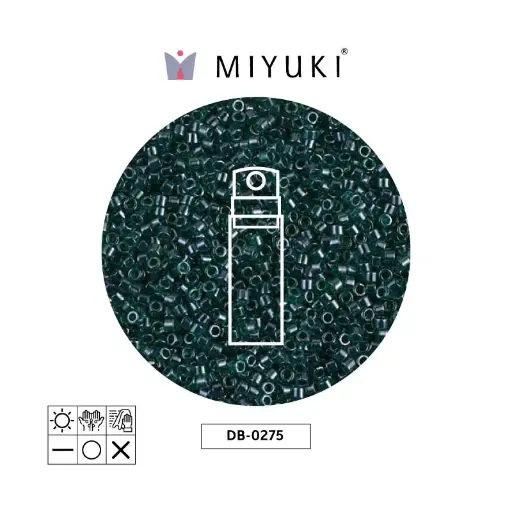 [21409] Miyuki delica 11/0 DB0275 forrado verde lusterr x 10g