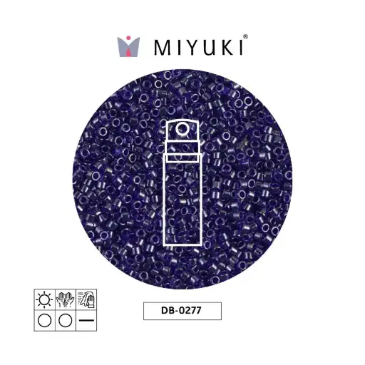 [12816] Miyuki delica 11/0 DB0277 transparente azul lusterr x 10g
