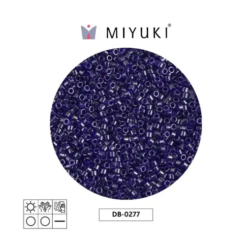 [28441] Miyuki delica 11/0 DB0277 transparente azul lusterr x 50g