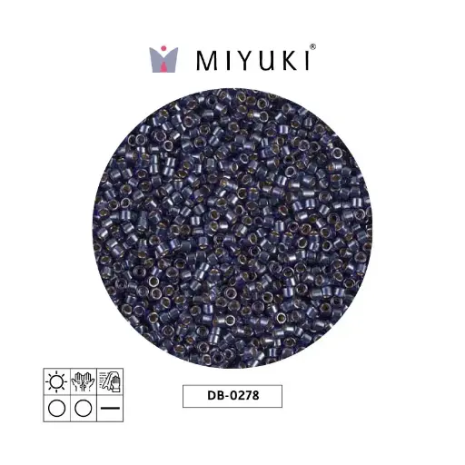 [27346] Miyuki delica 11/0 DB0278 forrado azul lusterr x 50g