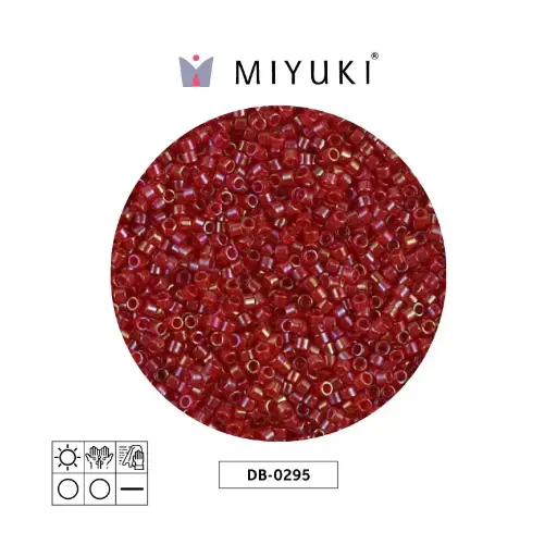 [12553] Miyuki delica 11/0 DB0295 forrado rojo AB x 50g