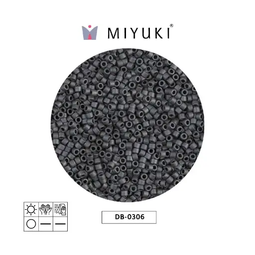 [28424] Miyuki delica 11/0 DB0306 mate metalizado slate x 50g