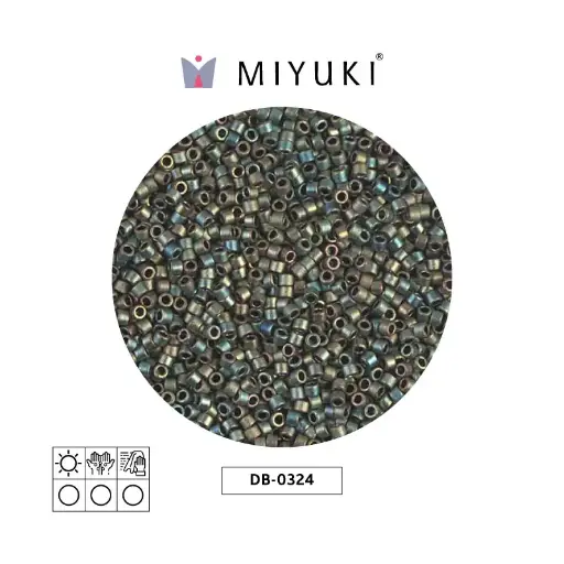 [29301] Miyuki delica 11/0 DB0324 mat metalizado verde AB x 50g