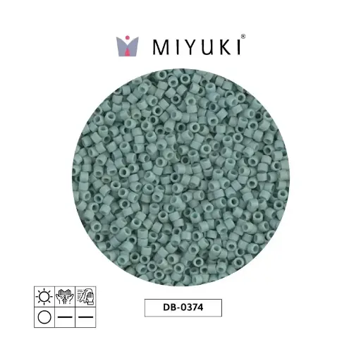 [23934] Miyuki delica 11/0 DB0374 mat metalizado seafoam x 50g