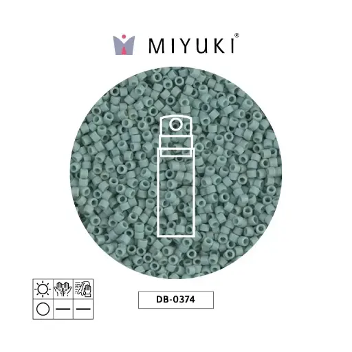 [00860] Miyuki delica 11/0 DB0374 metalizado seafoam x 10 g