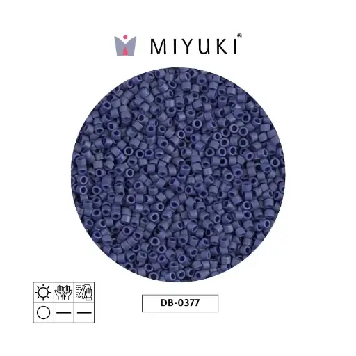 [07296] Miyuki delica 11/0 DB0377 matt metalizado oscuro gris x 50g