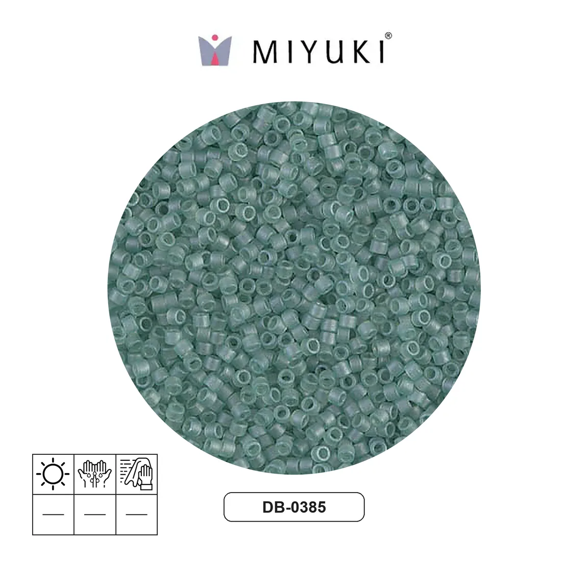 [28261] Miyuki delica 11/0 DB0385 azul verde satinado x 50g