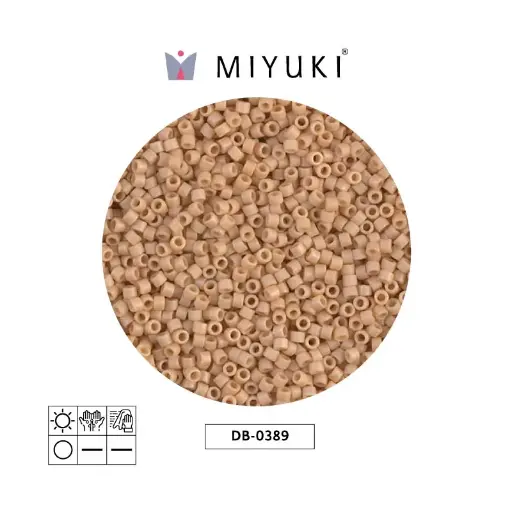 [27352] Miyuki delica 11/0 DB0389 opaco claro cafe camel satinado x 50g