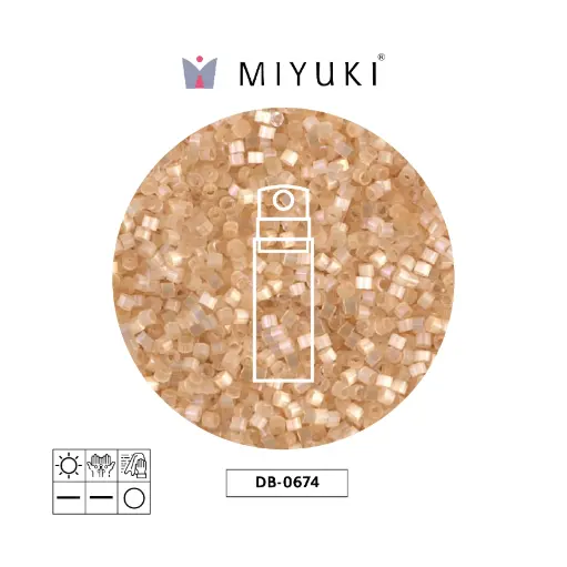 Miyuki delica 11/0 DB0674 crema sedoso satinado x 10g