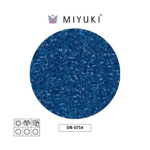 [06138] Miyuki delica 11/0 DB0714 transparente capri azul x 50g
