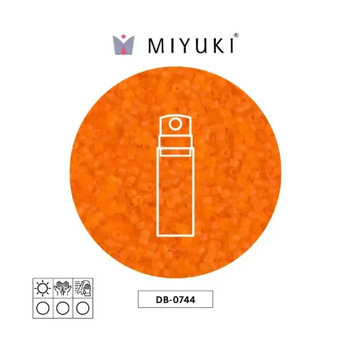 [01450] Miyuki delica 11/0 DB0744 mate transparente naranja x 10g