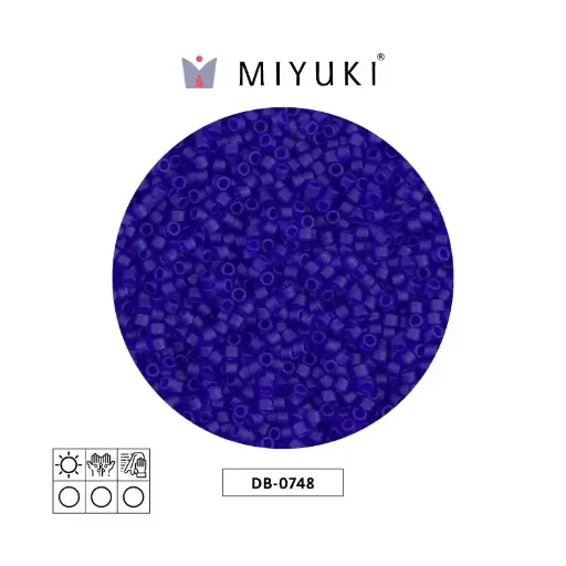 [27281] Miyuki delica 11/0 DB0748 mate transparente azul x 50g