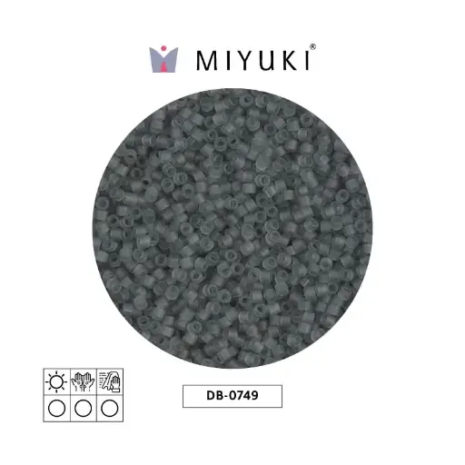 [27279] Miyuki delica 11/0 DB0749 mate transparente gris x 50g