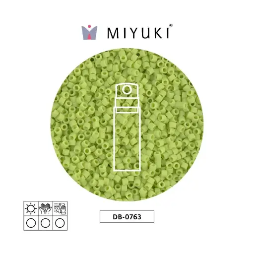 [01512] Miyuki delica 11/0 DB0763 verde chartreuse opaco matt x 10g