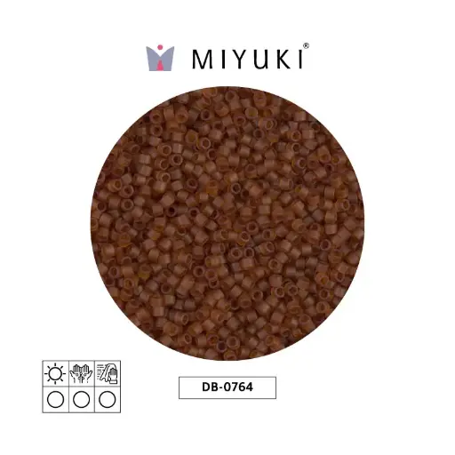 [23972] Miyuki delica 11/0 DB0764 mate transparente oscuro cafe x 50g