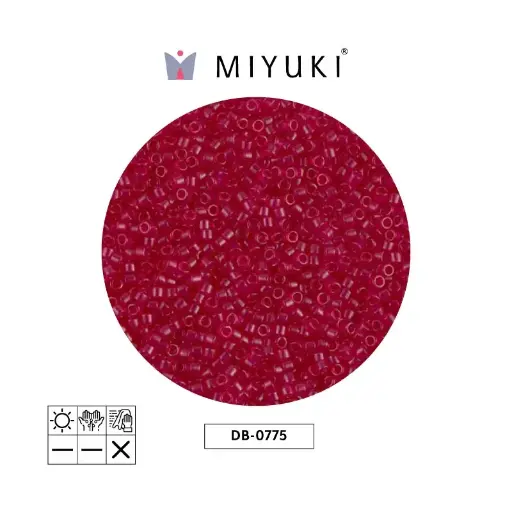 [18237] Miyuki delica 11/0 DB0775 mate transparente scarlet x 50g