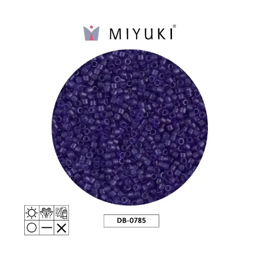 [22426] Miyuki delica 11/0 DB0785 mate transparente azul x 50g