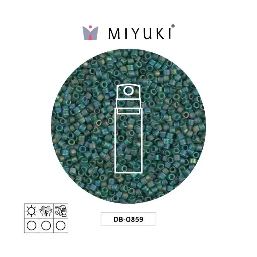 [30269] Miyuki delica 11/0 DB0859 mate transparente oscuro esmerald AB x 10g