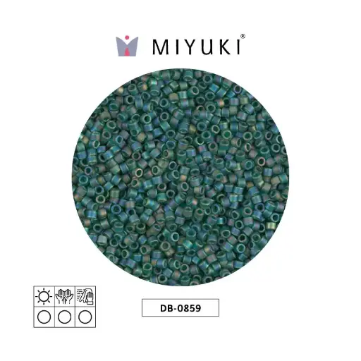 [23960] Miyuki delica 11/0 DB0859 mate transparente oscuro esmerald AB x 50g
