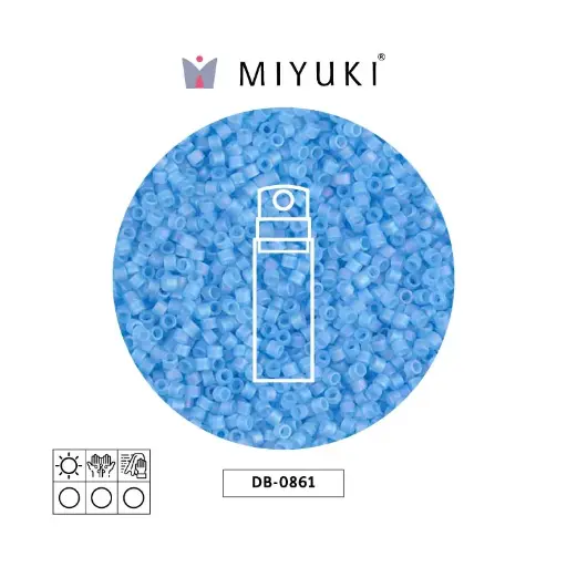 [07092] Miyuki delica 11/0 DB0861 mate transparente azul AB x 10g