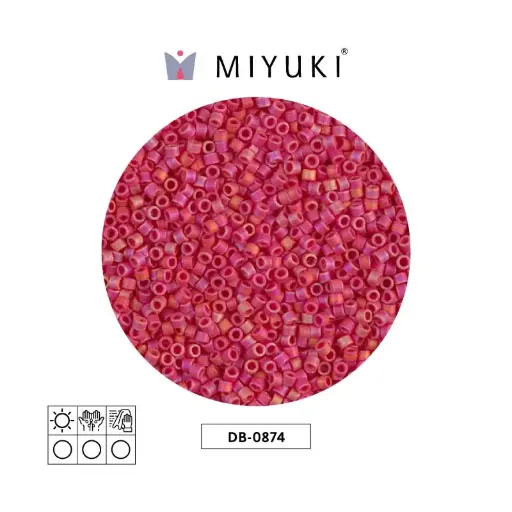 [28254] Miyuki delica 11/0 DB0874 mate opaco rojo AB x 50g